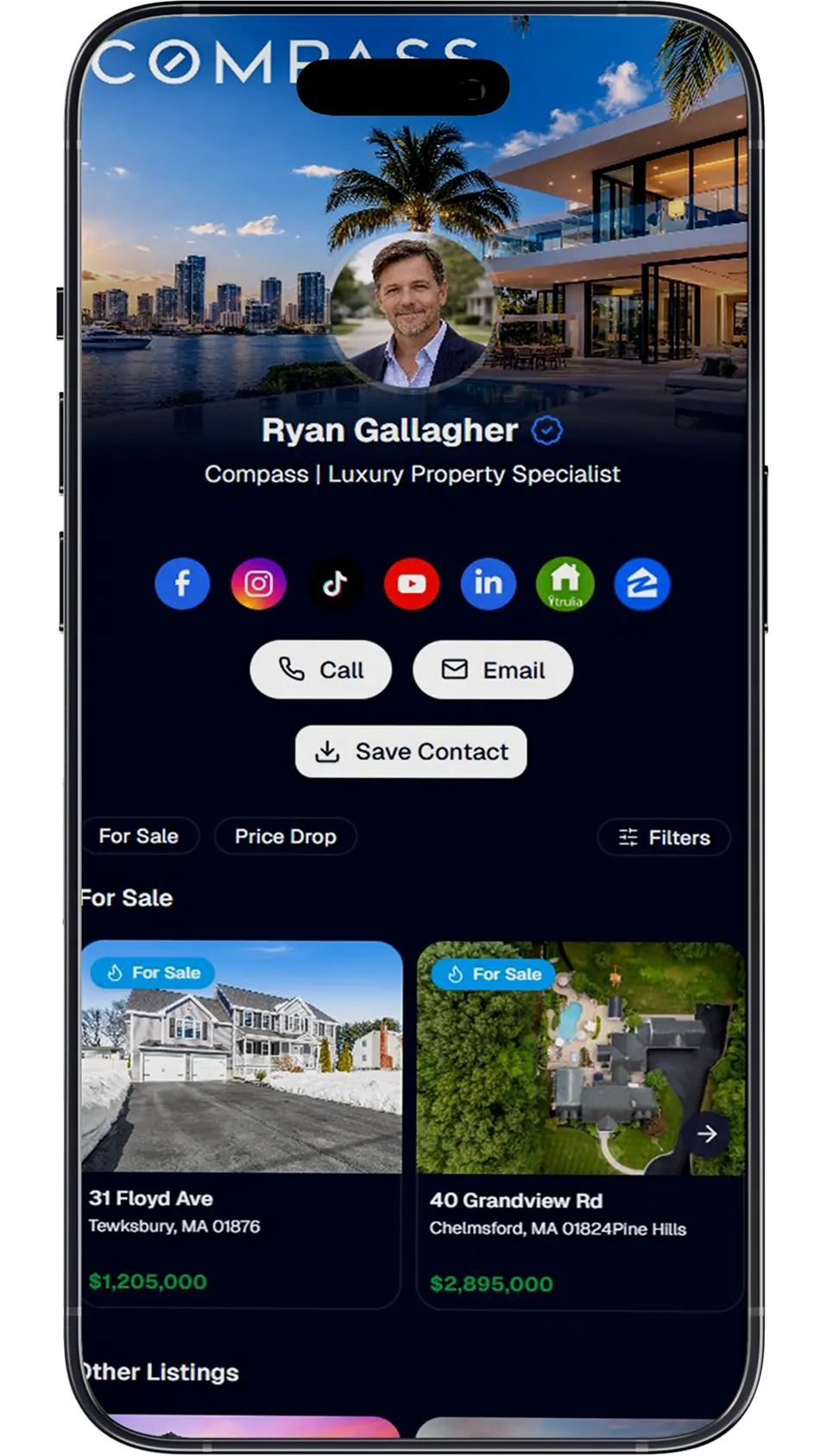 Main agent profile preview